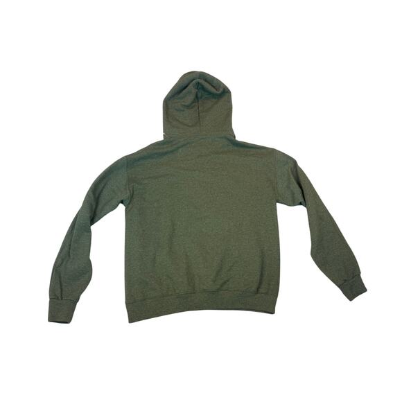 Vintage Hooters Hoodie M Sweatshirt Green Orange Owl Adult Medium Jerzees - Picture 2 of 8